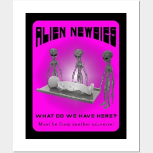 Alien Newbies - Pink and Black Posters and Art